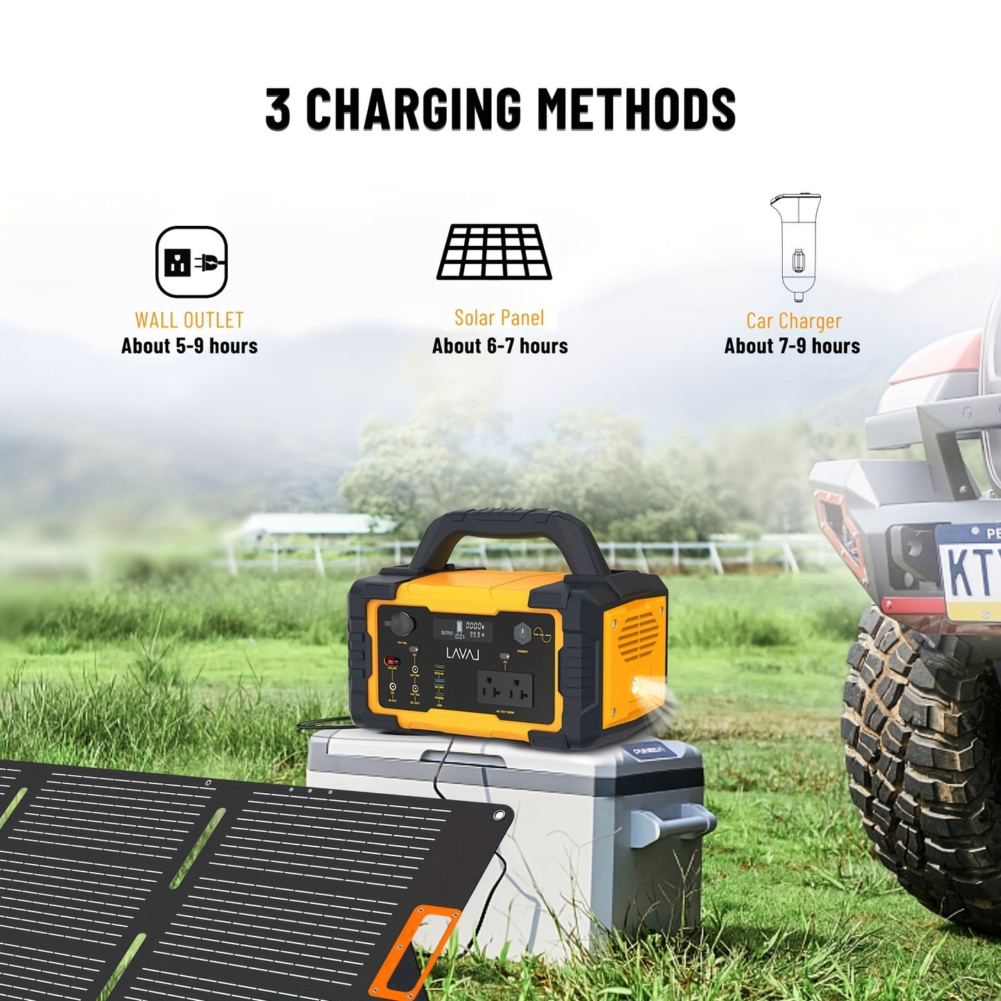 Centrale elettrica portatile con pannello solare, generatore solare da 293 Wh-1075 Wh con uscita USB-C PD da 60 W, uscita CA a onda sinusoidale pura da 110 V, torcia elettrica, batteria LiFePO4