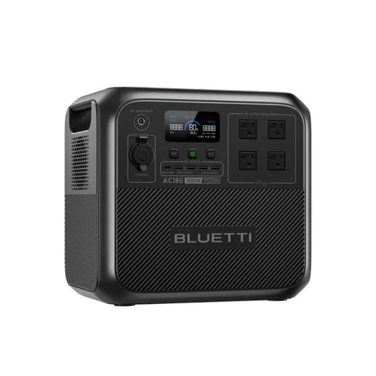 【US PLUG】BLUETTI AC180 Solar Portable Power Station | 1,800W 1,152Wh, Solar Generator for Camping, Off-grid, Power Outage