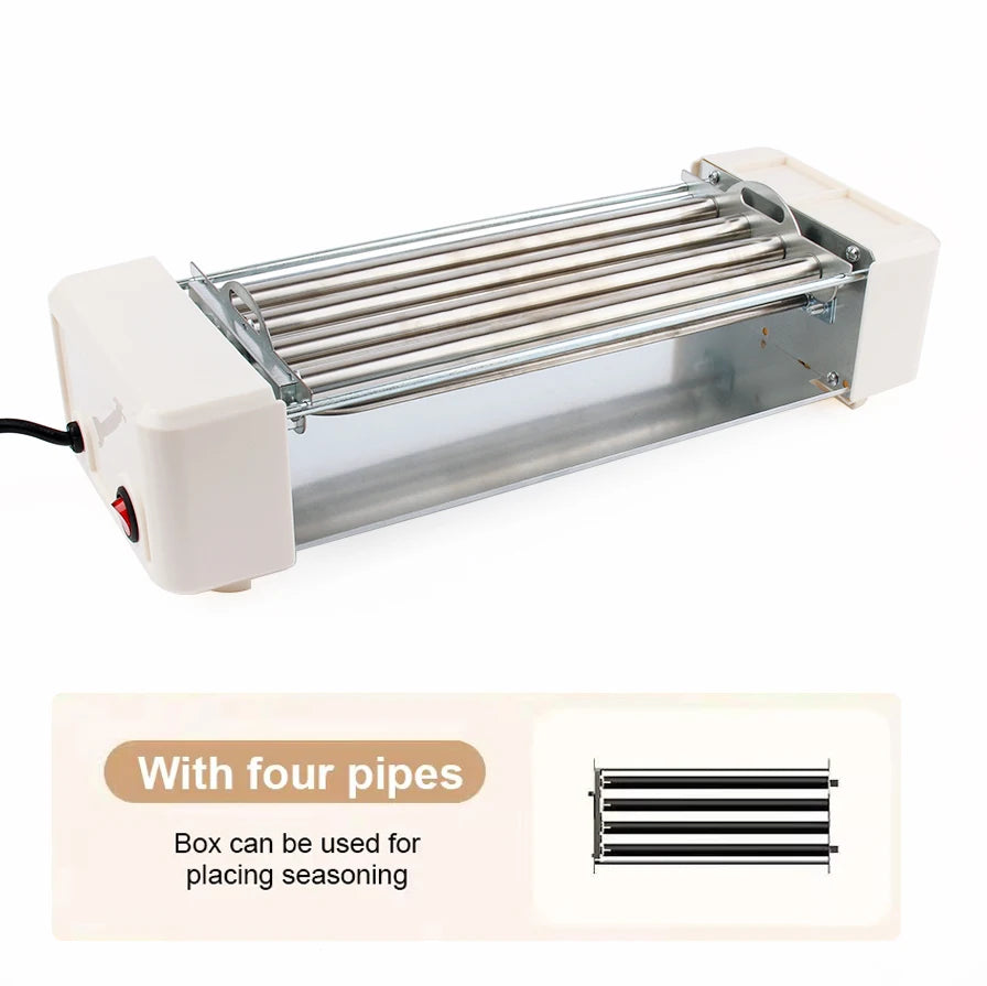 Macchina elettrica per salsicce multifunzione americana Hot Dog Kebab Roller Teppanyaki Barbecue Grill Steak DIY Hamburger Forno di cottura