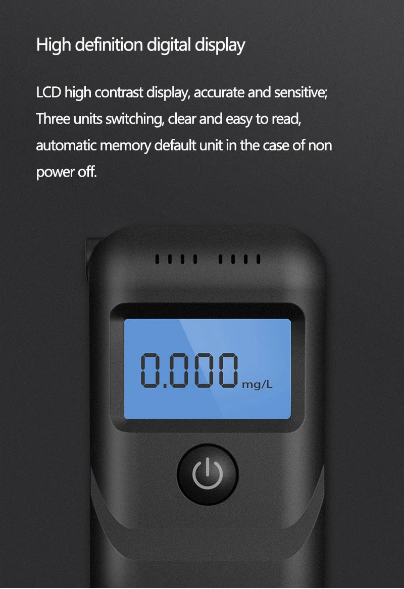 Scelta Hydsto Digital alcol tester alcool rilevatore USB ricaricabile etilometro altamente sensibile sensore che soffia tester