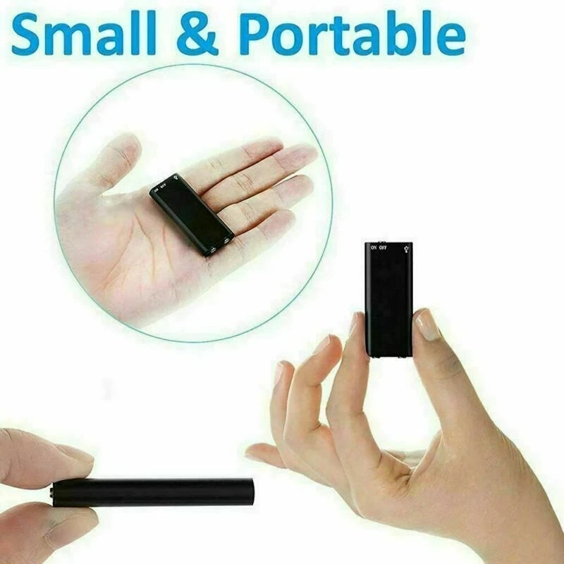 Ultra-sottile piccolo mini registratore vocale 4-32GB Digtal suono professionale attivato Dictaphone rumore ridurre registrare 8 GB lettore MP3