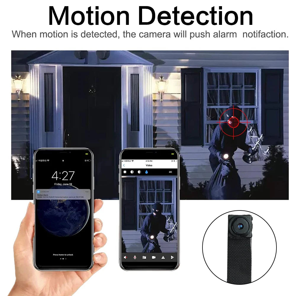 WiFi IP Mini Nanny Camera Modulo Motion P2P batteria Videocamera Videoregistratore Sicurezza domestica Micro camcorder telecomando Nascosto TF