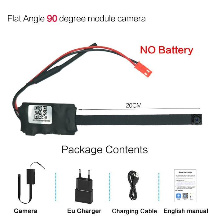 WiFi IP Mini Nanny Camera Modulo Motion P2P batteria Videocamera Videoregistratore Sicurezza domestica Micro camcorder telecomando Nascosto TF