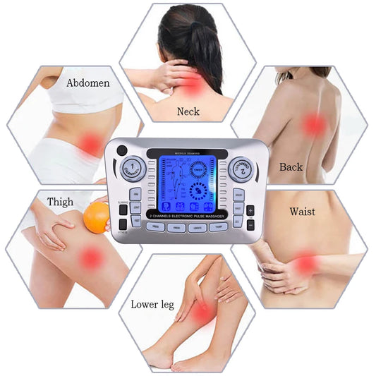 Electronic Pulse Massager Tens Ems Macchina per il massaggio del muscolo elettrico del nervo stimolatore Agopuntura Fat Burner Sollievo dal dolore