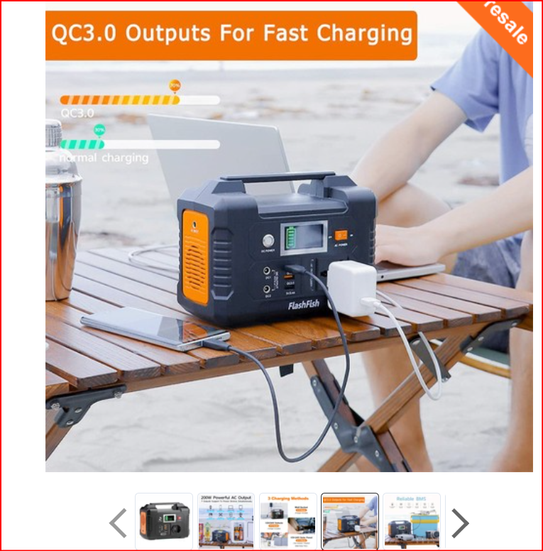 FlashFish E200 Stazione di alimentazione portatile da 200 W, batteria al litio da 151 Wh, 1 uscita a onda sinusoidale pura AC220 V per camper, furgone e campeggio