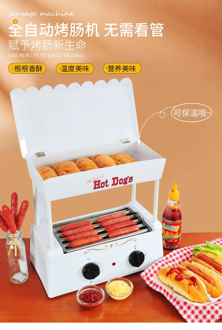 new Multifunction Roast Sausage Machine Small Grilled Sausage Machine Hot Dog Machine Hot Dog Cart Steamed Vermicelli Roll