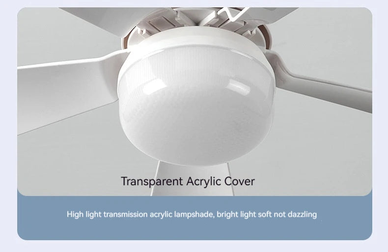 Ventilatore a soffitto LED con luce telecomando dimmerabile 30W E27 base moderna intelligente senza fili ventilatori illuminazione per camera da letto e soggiorno