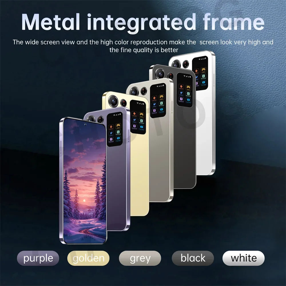Cellulari 2025 SMS 25 Ultra 5G Smartphone originale 7.3HD Dual SIM 108MP Telefono cellulare Android versione globale 7800mAh Telefoni cellulari