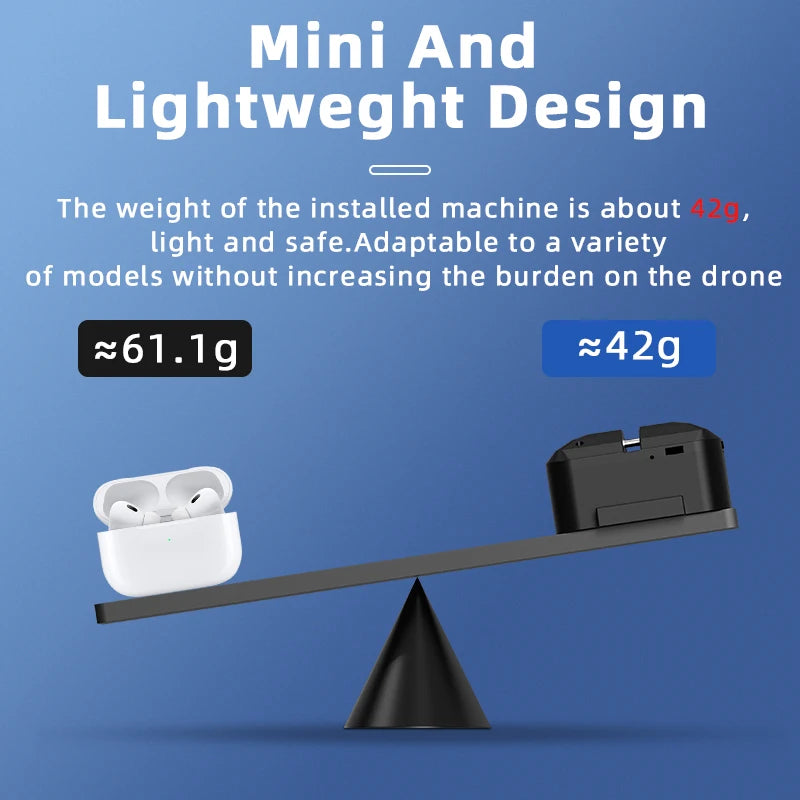 Airdrop System per DJI Avata 2/Mini 4 Pro/Air 3/Mini 3 Pro/Mavic 3 Pro/Mavic Pro Drone Lanciatore Pesca Salvataggio Invia regalo