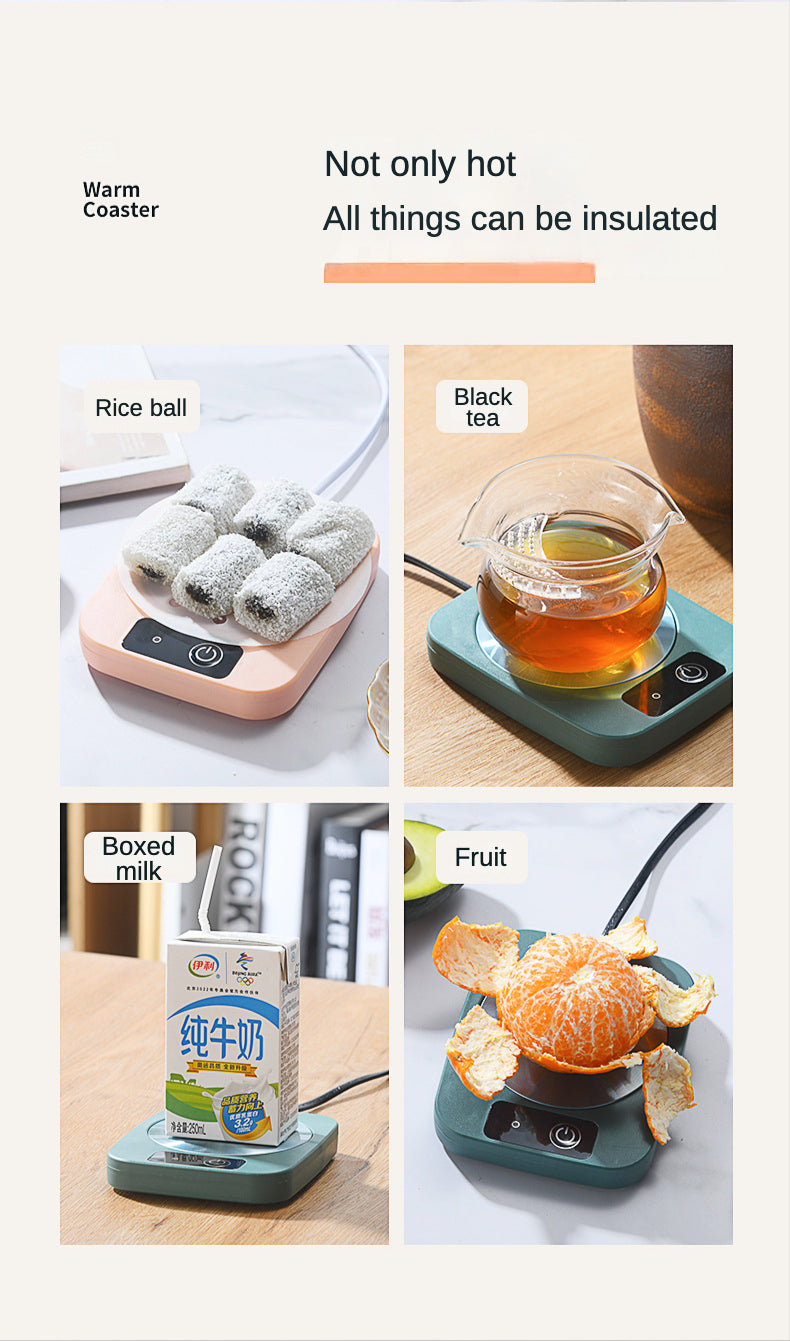 Scalda tazza elettrica Latte Tè Acqua Riscaldamento Pad Caldaia Riscaldatore Stuoia di riscaldamento costante termostatico sottobicchiere a bassa potenza Home Office regalo