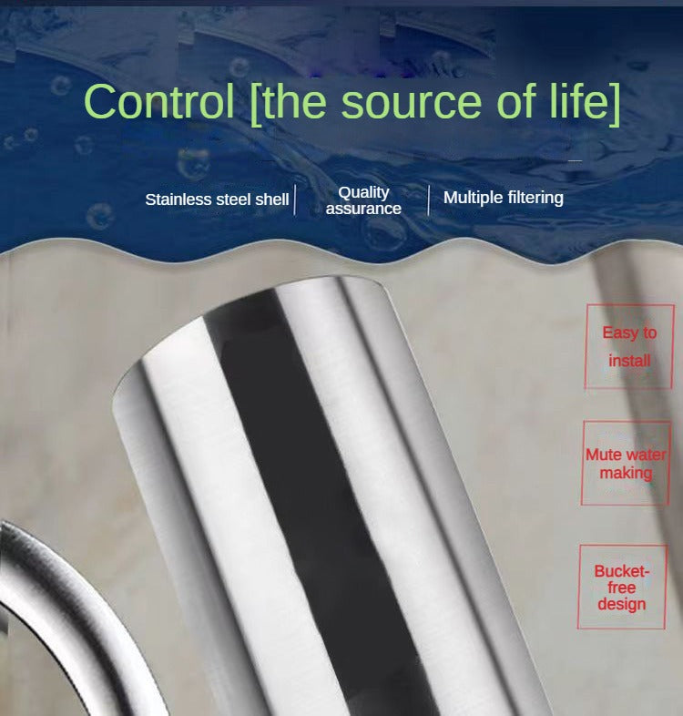 Purificatore per rubinetto dell'acqua potabile da 0,1 μm a 7 strati, filtro per rubinetto ecologico, cartuccia in acciaio inossidabile, carbone attivo ceramico KDF, casa e cucina