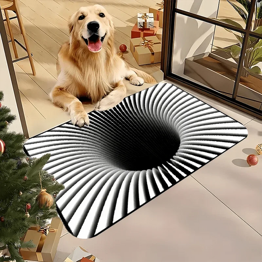 Tappetino da pavimento con design a buco nero con illusione 3D: decorazione d'ingresso unica e accattivante, perfetta per aggiungere divertimento all'arredamento della tua casa
