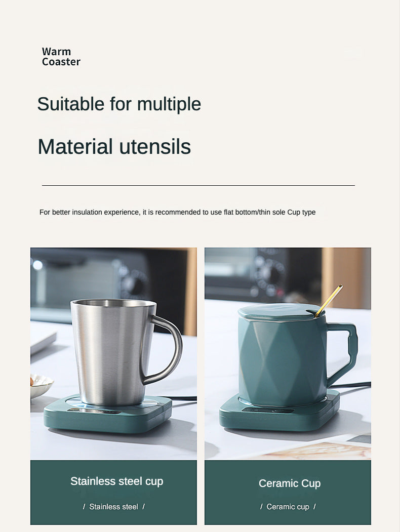 Scalda tazza elettrica Latte Tè Acqua Riscaldamento Pad Caldaia Riscaldatore Stuoia di riscaldamento costante termostatico sottobicchiere a bassa potenza Home Office regalo