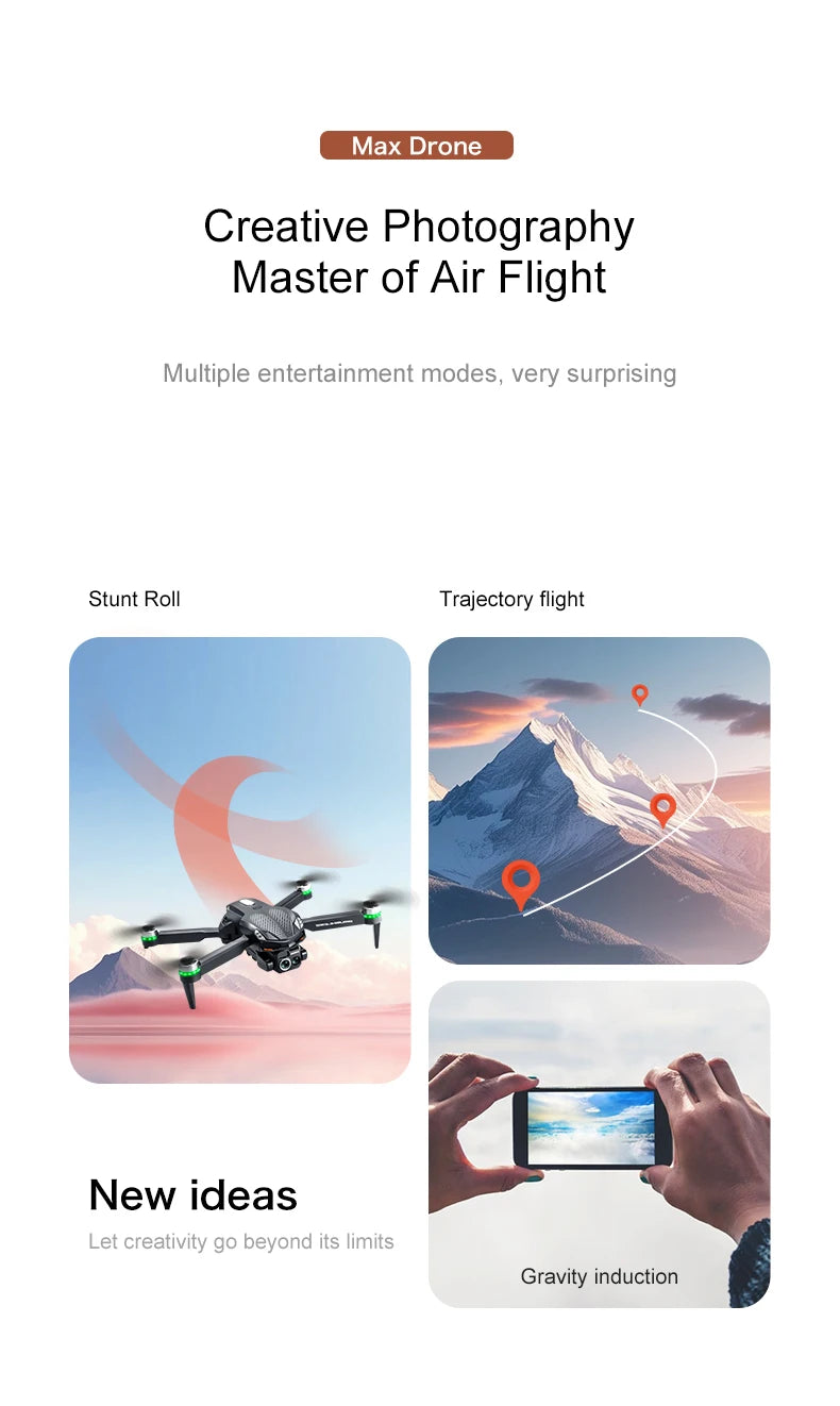 Drone S168 controllato da schermo, flusso luminoso brushless EEC 8K ad alta definizione, evitamento ostacoli su quattro lati, elicottero leggero FPV