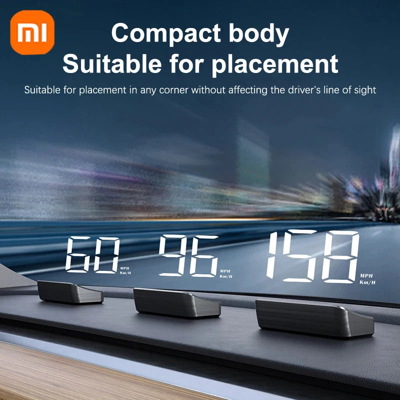 Xiaomi Car Speedometer M2 HUD Head-Up Display a LED Misuratore di velocità digitale Proiettore parabrezza Veicoli Auto Elettronica Accessori