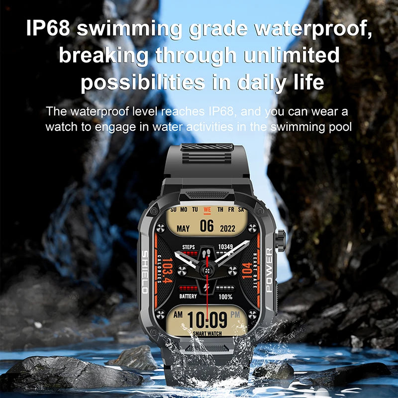 Nuovo per Huawei Xiaomi Military Smart Watch Monitor di salute degli uomini impermeabile all'aperto Sport Tracker Bluetooth Call Smartwatch 2025