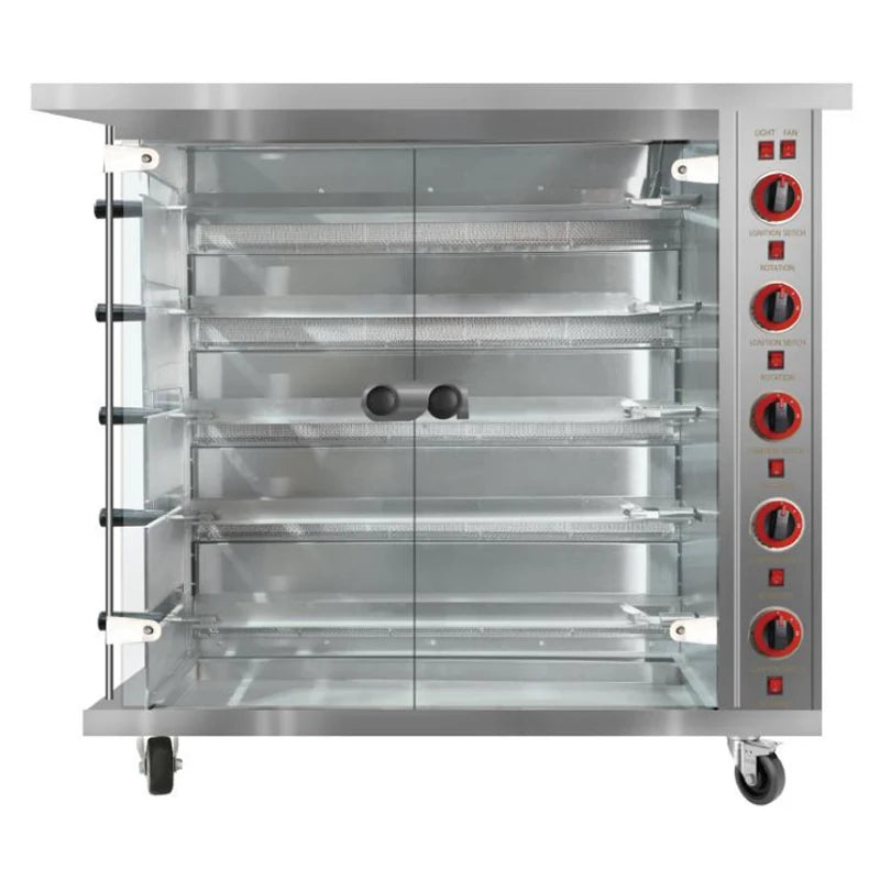 Commercial Chicken Rotisserie Oven - Stainless Steel Gas/Electric Roaster for Restaurants, 15 Chickens Capacity (Hot Sale)