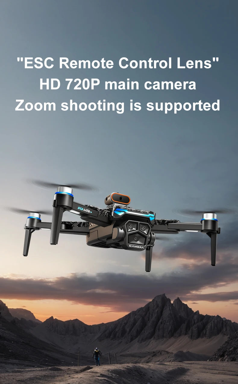 D13 RC Drone Professional 4K Camera con 5G WiFi FPV UAV Schermo Telecomando Brushless Obstacle Avoidance Quadcopter Giocattoli