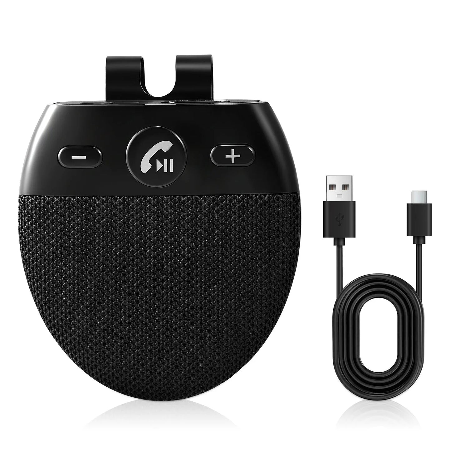 Kit vivavoce per auto BT 5.0 per veicoli wireless, vivavoce per auto Bluetooth, accensione automatica, connessione, supporto per due telefoni cellulari