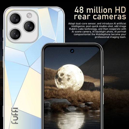 I16 Pro Smartphone 5G Android 5300mAH 12GB RAM 512G ROM 6.56Inch 1080x2640HD 24 + 48MP MTK10 Telefono cellulare di rete 4G