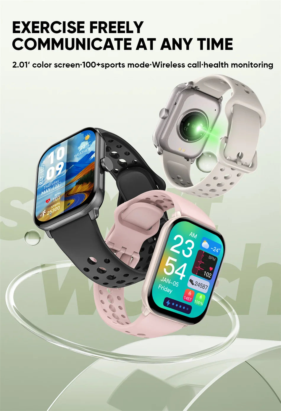 New Series 5 Watch5 Uomini Smart Watch Pressione sanguigna Ossigeno del sangue Frequenza cardiaca AI Voce Bluetooth Chiamata Donne SmartWatch per Xiaomi