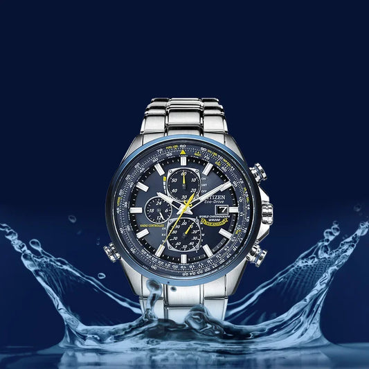 CITIZEN Blue Angel I Generazione Orologio da uomo al quarzo Nightlight Sky Eagle Blue Angel Luce Kinetic Energy Men’s Watch AT8020