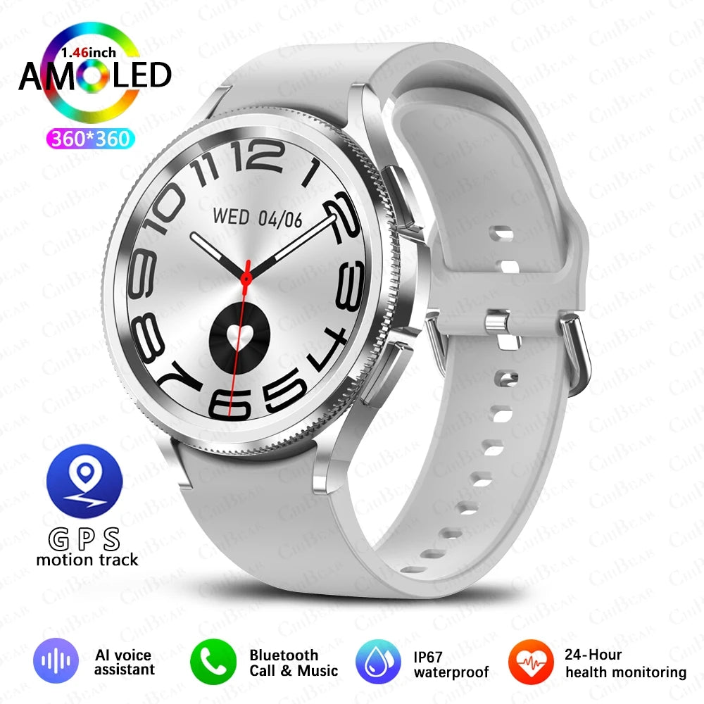2025 Nuovo per Samsung Galaxy Watch 6 Smartwatch AMOLED sempre sul display Bluetooth Chiamata GPS NFC Smart Watch Uomini Android IOS