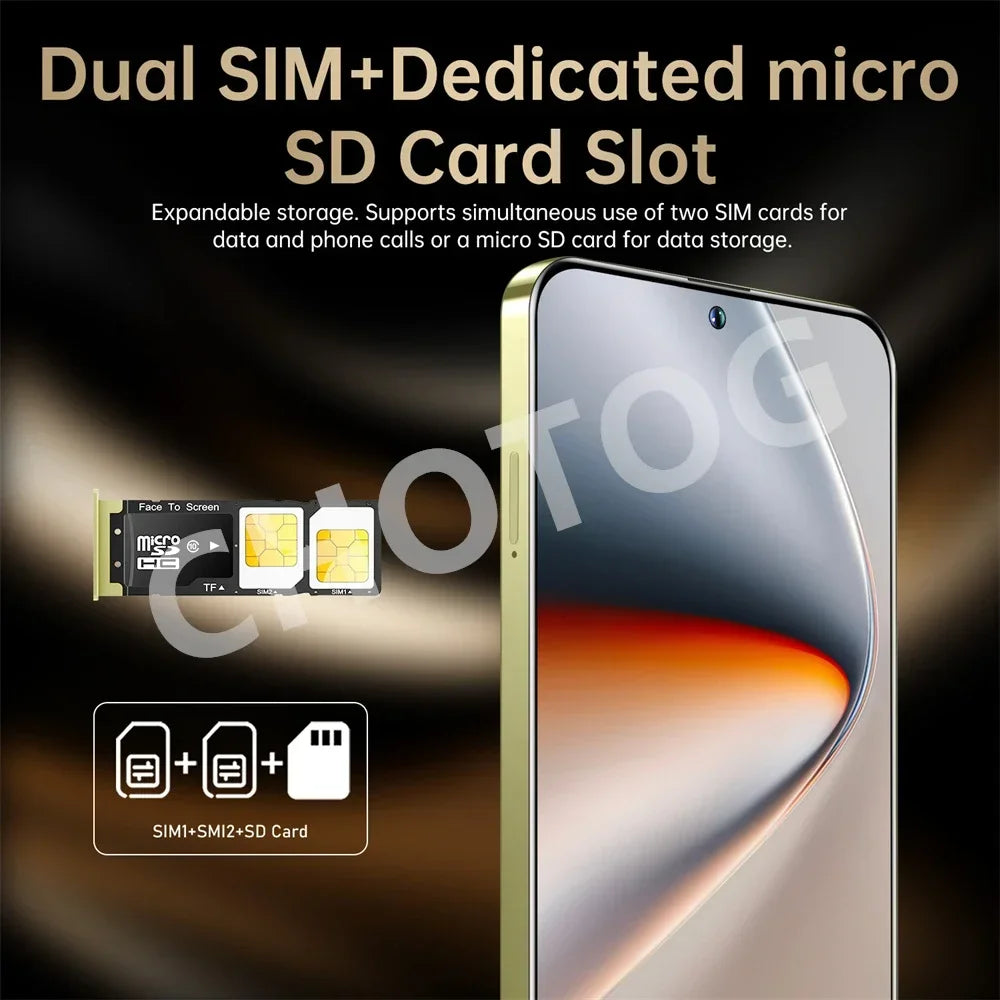 S+ 25 Versione ultra globale originale 7.3HD telefoni cellulari 4G 5G dual sim card cellulare android 14 smartphone 7800mAh cellulare