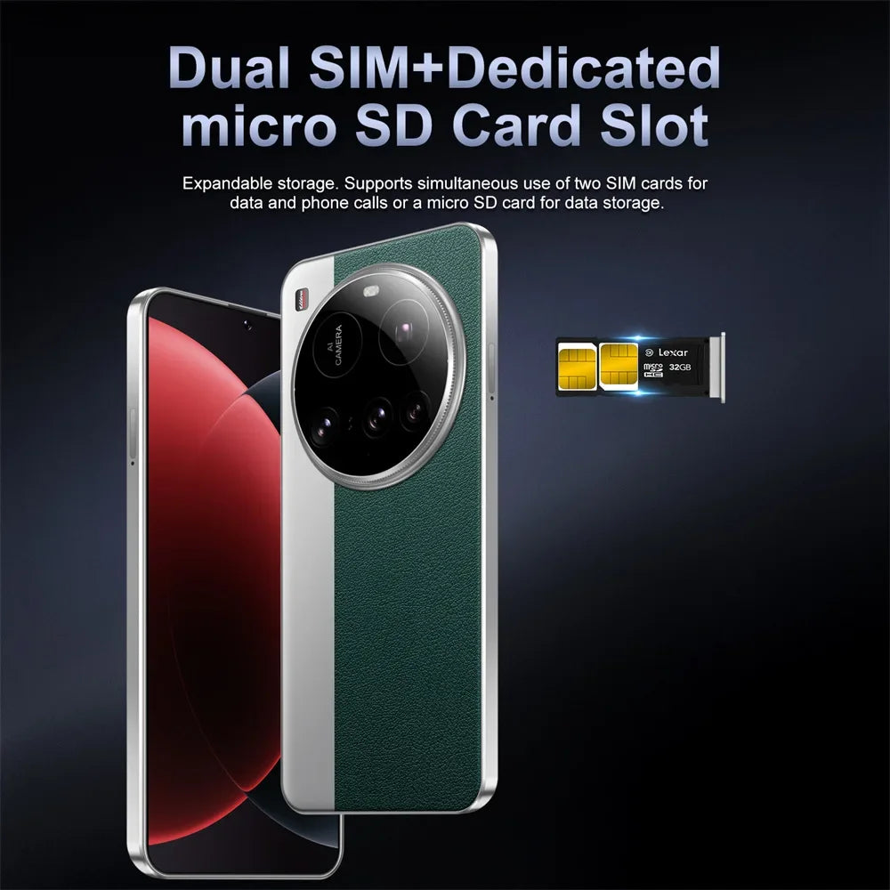 NEW M15 Ultra Original Mobile Phones 7.3inch Smartphone 4G 5G Dual SIM Cellphone Android Global Version 8000mAh GPS Cell Phone