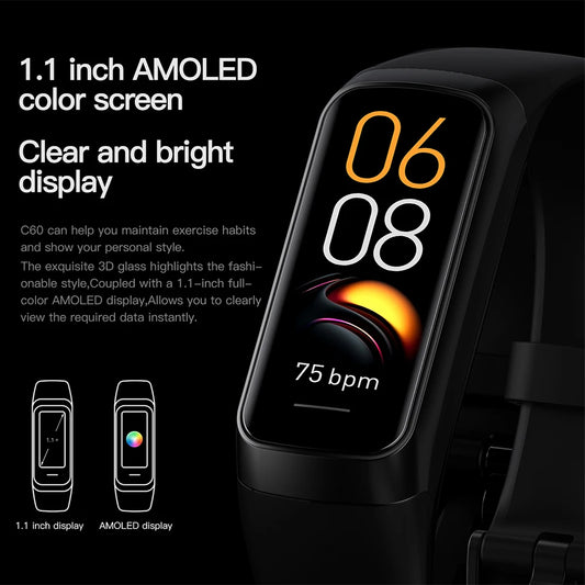 AMOLED Smartwatch Monitor della temperatura corporea Fitness Orologio sportivo 3 ATM impermeabile Uomini Smart Watch Band per le donne IOS Xiaomi 2025