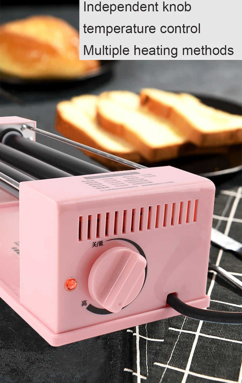 Macchina elettrica per salsicce multifunzione americana Hot Dog Kebab Roller Teppanyaki Barbecue Grill Steak DIY Hamburger Forno di cottura