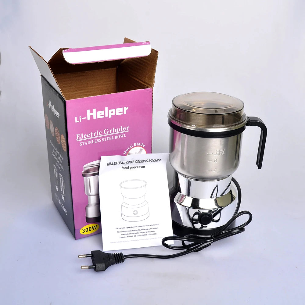 Houselin smerigliatrice elettrica del chicco di caffè, 300W potente smerigliatrice delle spezie, smerigliatrice della famiglia per le erbe, noci, grani