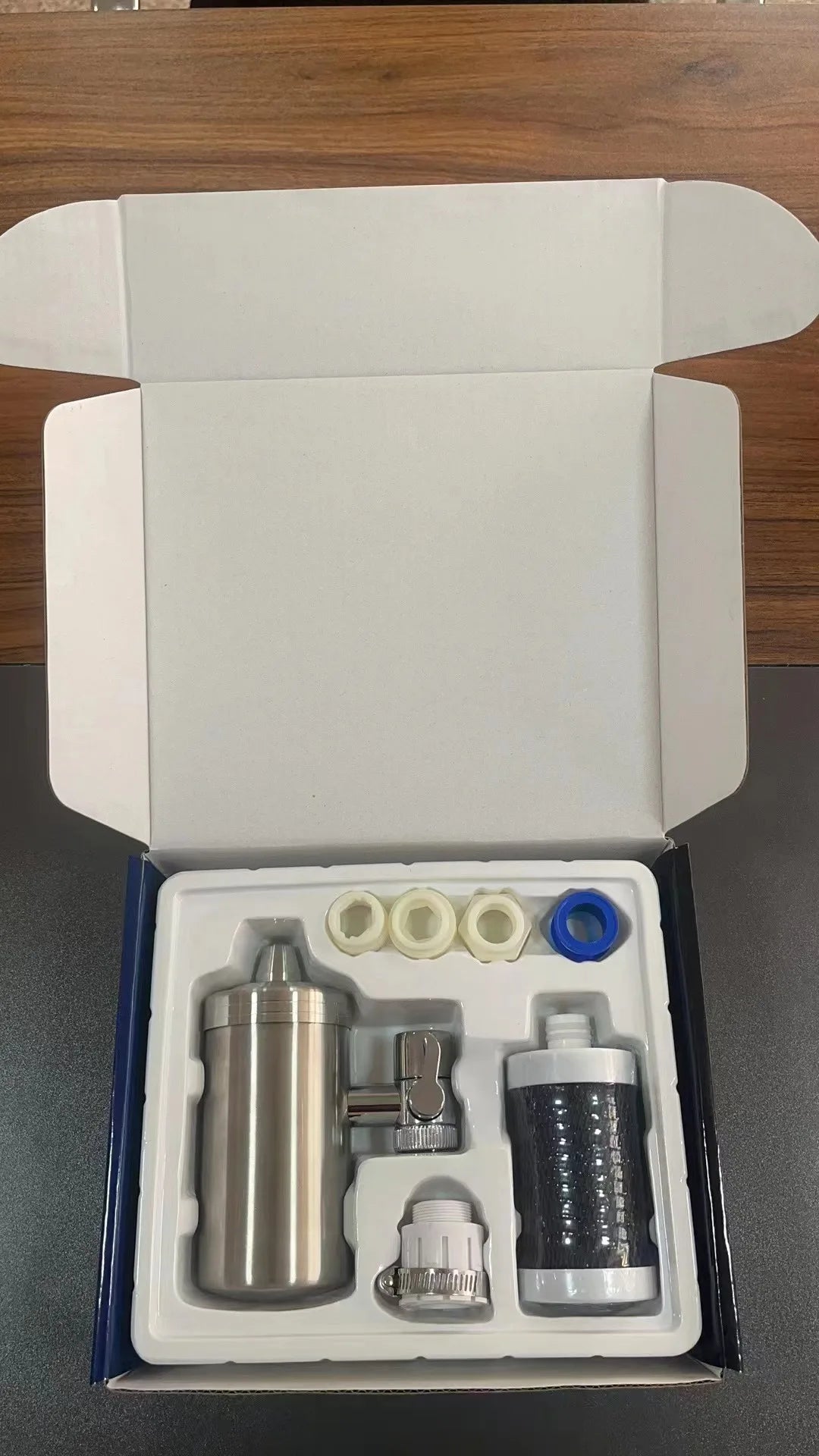 Purificatore per rubinetto dell'acqua potabile da 0,1 μm a 7 strati, filtro per rubinetto ecologico, cartuccia in acciaio inossidabile, carbone attivo ceramico KDF, casa e cucina