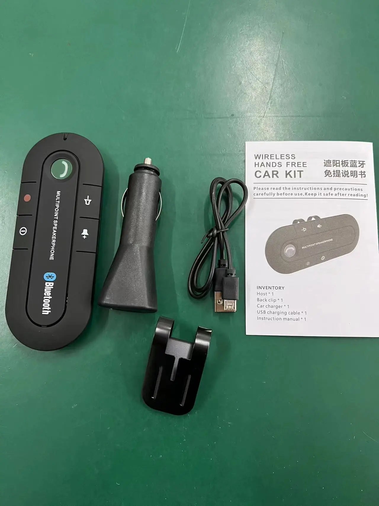 Kit telefono vivavoce Bluetooth per auto KMIND Altoparlante vivavoce wireless Altoparlante Lettore musicale MP3 Adattatore ricevitore audio per auto
