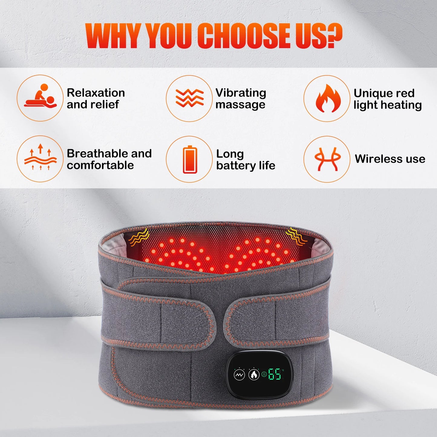 Cintura gonfiabile Protezione per decompressione lombare Back Brace riscaldato Vibrazione Massaggio Cintura Airbag Supporto Correzione della postura
