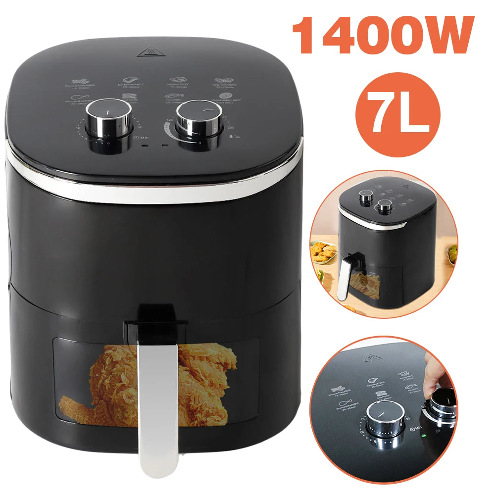 4/5/6/7/10/ 12L Friggitrici ad aria elettrica senza olio Cucina domestica automatica 360° Forno a convezione Friggitrice senza olio