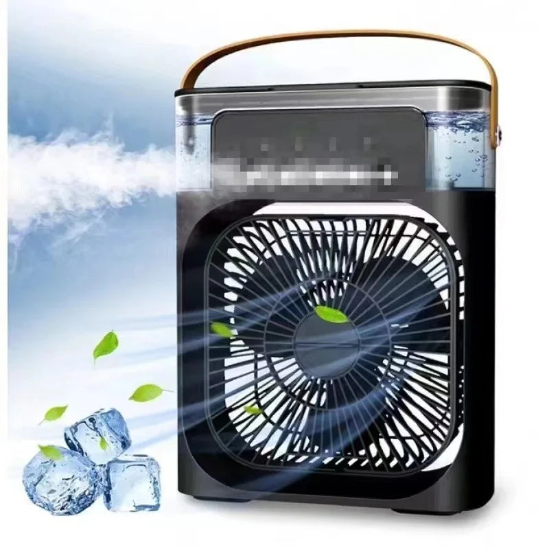 NUOVO Umidificatore portatile Ventilatore Condizionatori d'aria USB Ventilatore elettrico LED notte luce acqua nebbia divertimento 3 in 1 Umidificatore del dispositivo di raffreddamento dell'aria