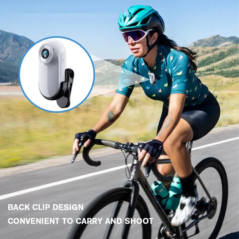 Telecamera a collare per animali domestici, per telecamere e monitor per animali domestici, rotazione di 360 gradi, mini telecamera tascabile portatile da esterno grandangolare da 120 gradi