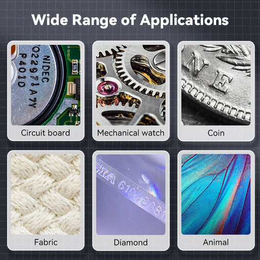 MICROSCOPIO PORTATILE 500X HD r 2 pollici IPS schermo portatile microscopio fotocamera con 8 LED luce