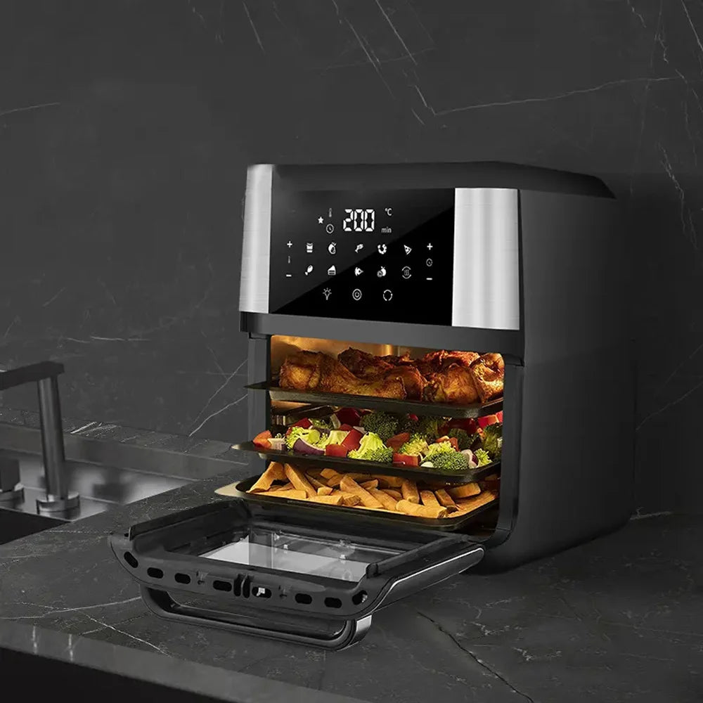 4/5/6/7/10/ 12L Friggitrici ad aria elettrica senza olio Cucina domestica automatica 360° Forno a convezione Friggitrice senza olio
