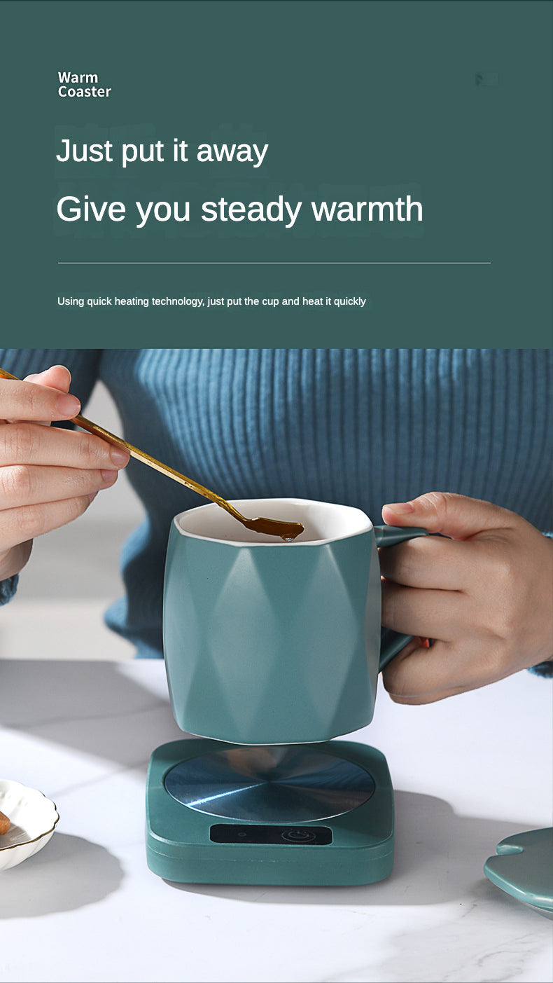 Scalda tazza elettrica Latte Tè Acqua Riscaldamento Pad Caldaia Riscaldatore Stuoia di riscaldamento costante termostatico sottobicchiere a bassa potenza Home Office regalo