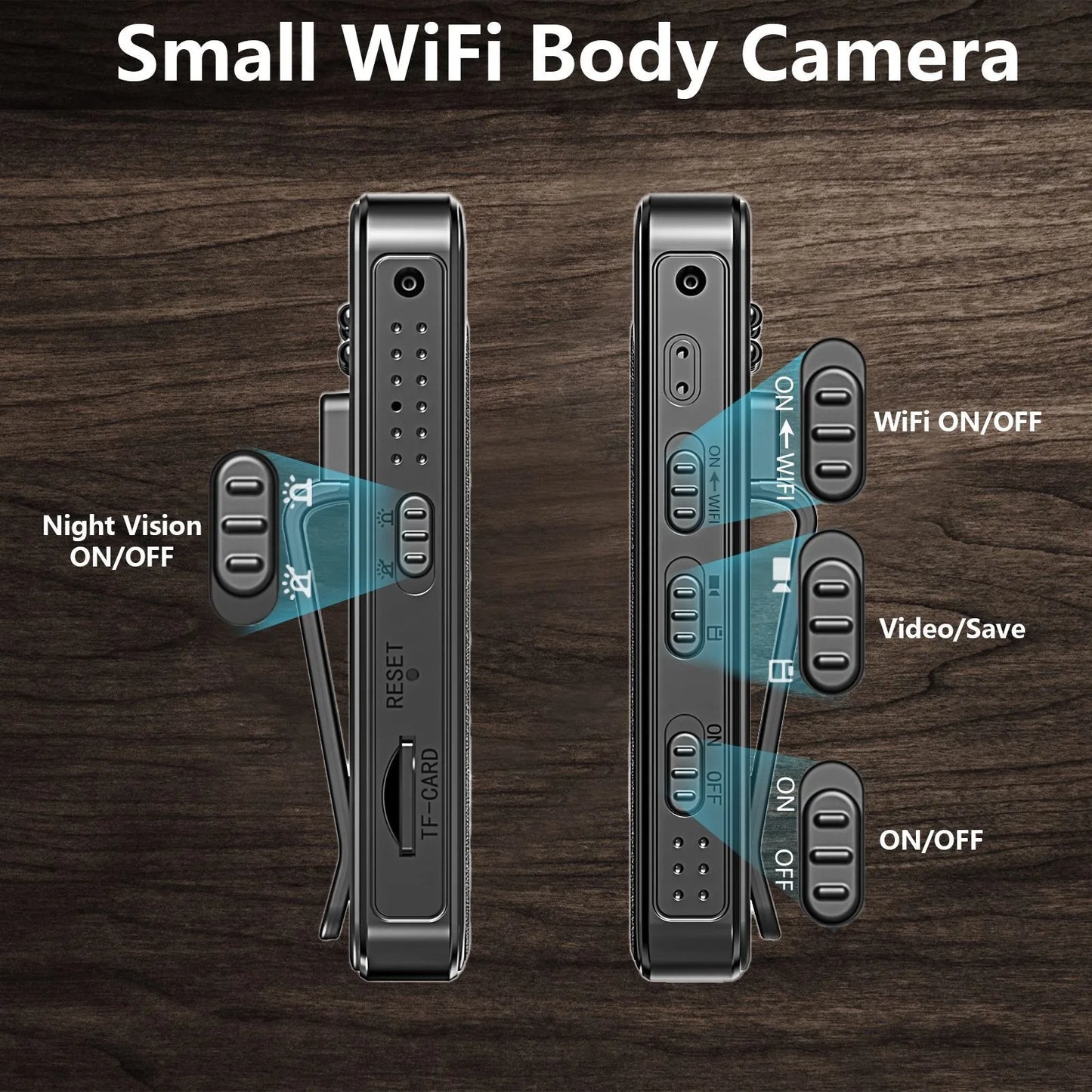 Mini telecamera portatile WiFi HD 1080P, piccolo videoregistratore digitale, bodycam della polizia, visione notturna a infrarossi, videocamera in miniatura 2025