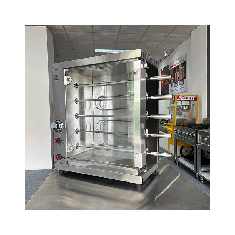 Commercial Stainless Steel Rotary Gas Oven Durable Chicken Rotisserie Grill Machine for Hotel Catering Equipment