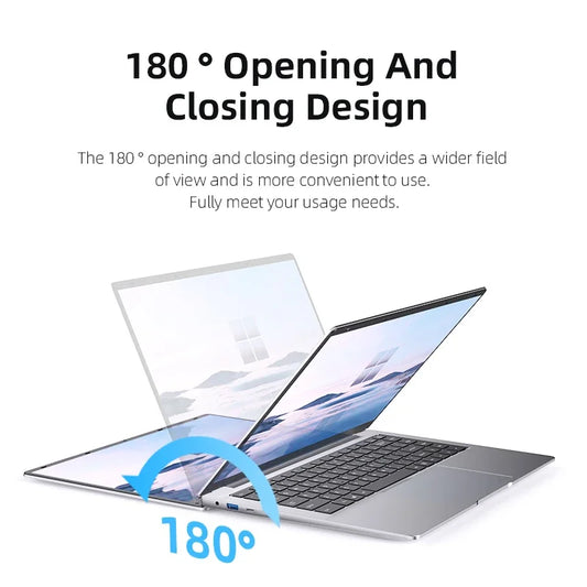 Ultra Slim Windows 11 Laptop 14.1" 12GB RAM 512GB 1TB SSD Intel N4000 Notebook Gamer 1920*1080 Office Study Computer PC