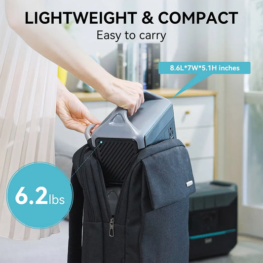 DaranEner NEOZ Portable Power Station 300W 179.2Wh LiFePO4 Battery LED Fashlight, 1.5hrs Fast Charging MPPT Controller, BMS, UPS