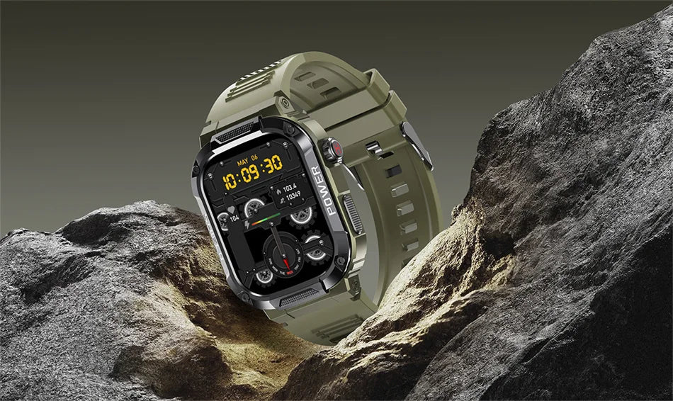 2025 Nuovo per Xiaomi Military Smart Watch Uomini impermeabili all'aperto Sport Fitness Tracker Monitor di salute 2.10" BT Call Smartwatch