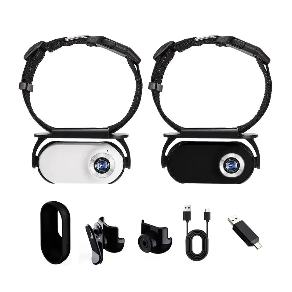 Telecamera per collare per animali domestici, per esterni, senza Wi-Fi, per collare per gatti, action camera, con 170 obiettivi, video tracker, telecamera di registrazione, per cani, mini ang A1J7