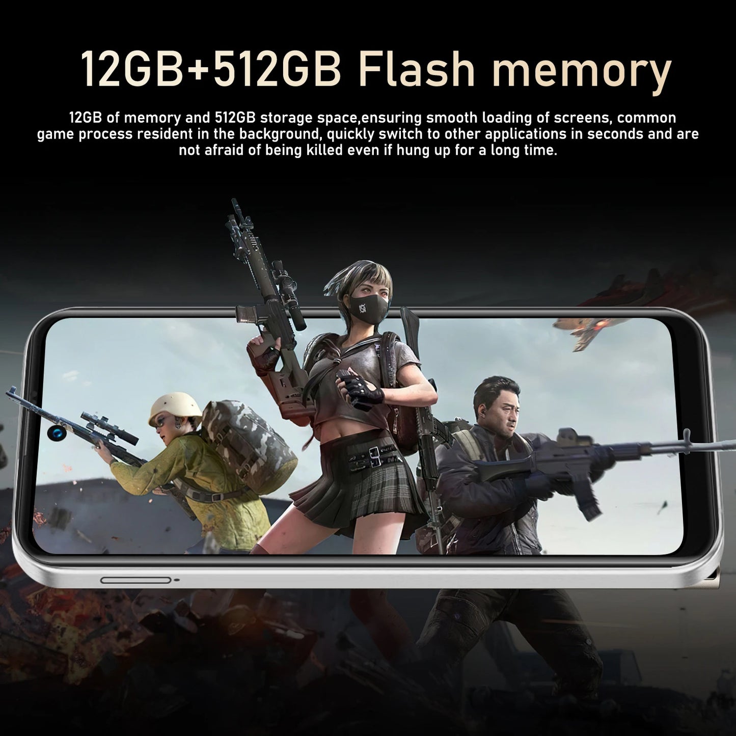 I16 Pro Smartphone 5G Android 5300mAH 12GB RAM 512G ROM 6.56Inch 1080x2640HD 24 + 48MP MTK10 Telefono cellulare di rete 4G