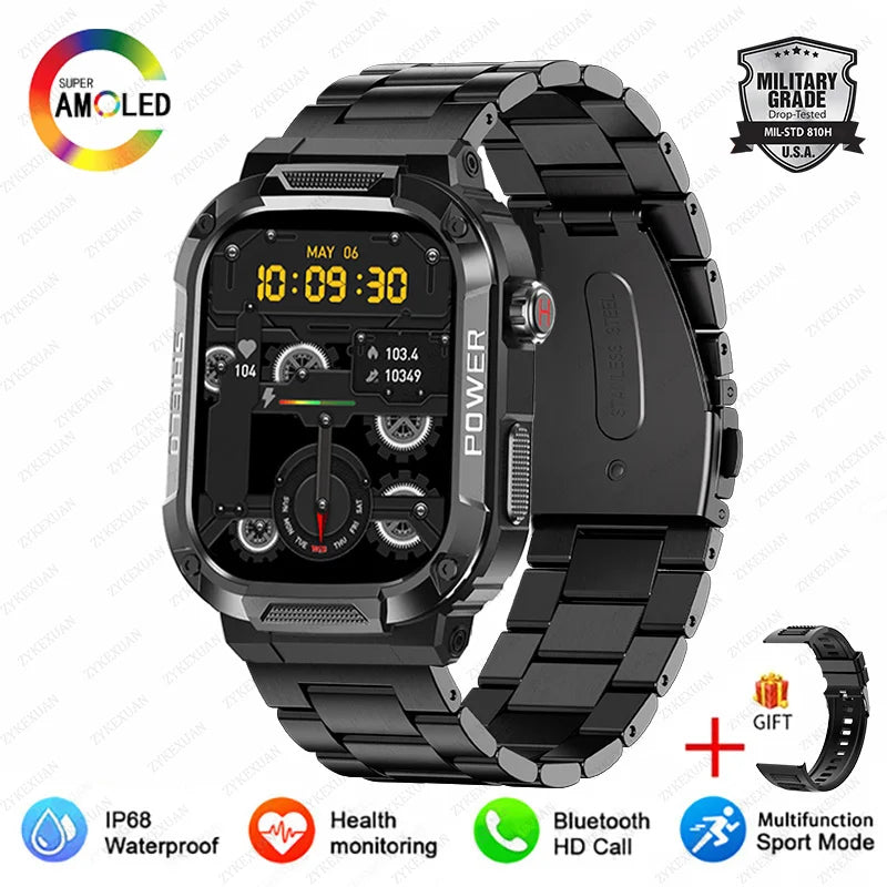 Nuovo per Huawei Xiaomi Military Smart Watch Monitor di salute degli uomini impermeabile all'aperto Sport Tracker Bluetooth Call Smartwatch 2025