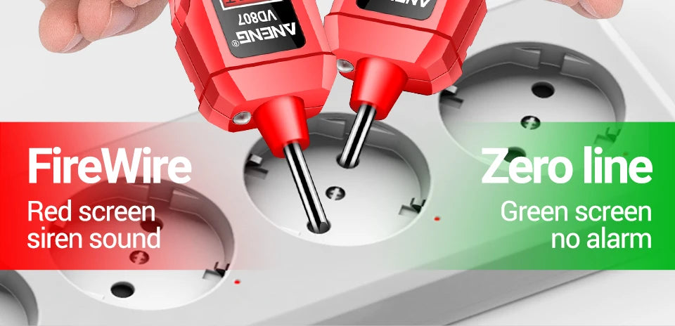 ANENG VD807 Una parola di induzione portatile 50/ 60Hz Smart Tester penna elettrica NCV sensore AC 12-300V senza contatto filo rivelatore strumenti